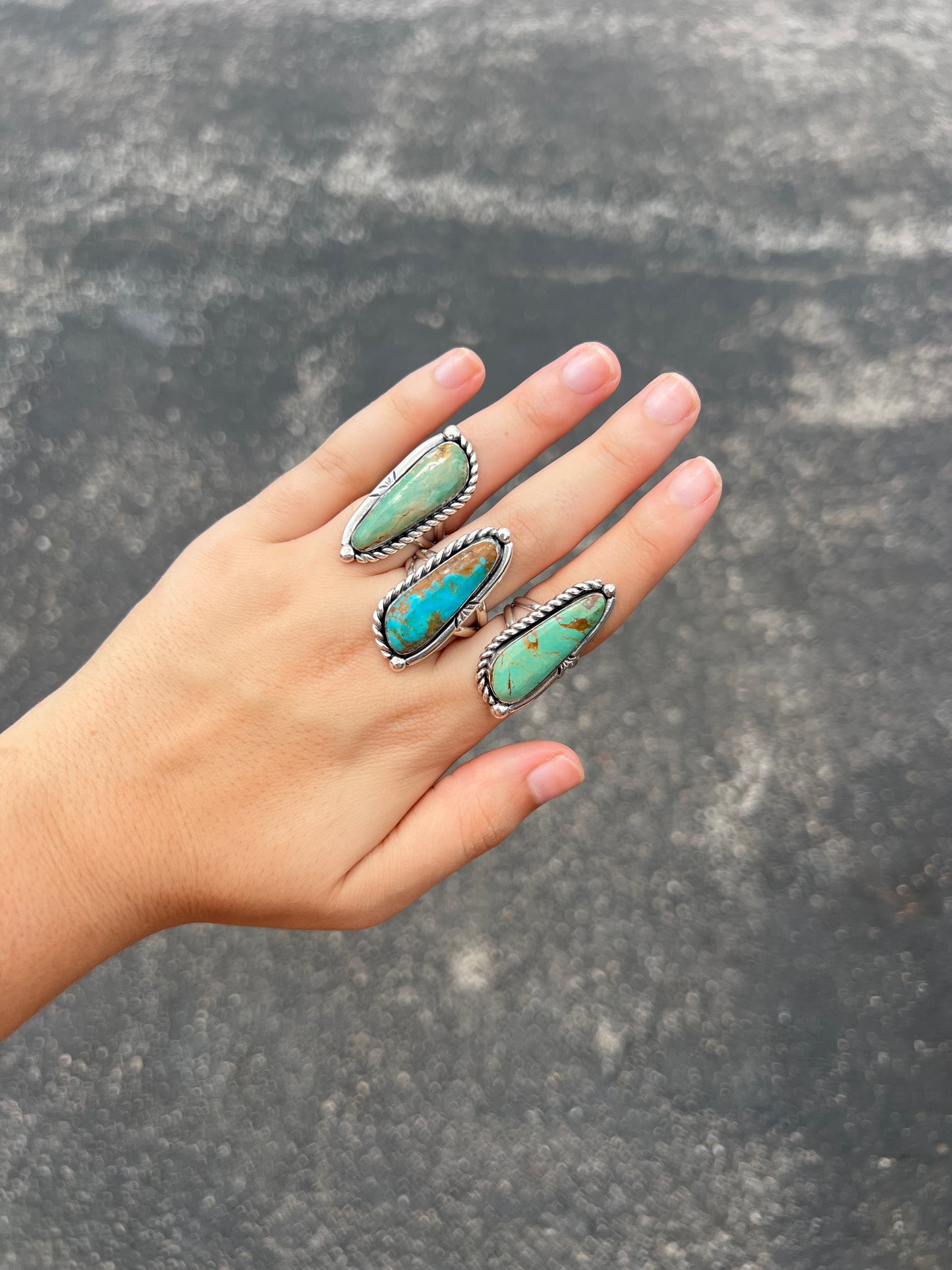 The Olivia Authentic Turquoise and Sterling Silver Statement Ring