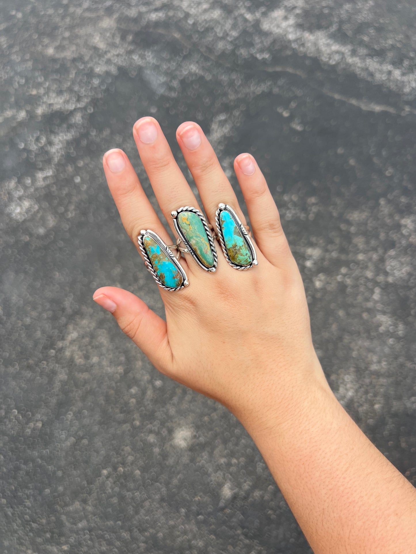 The Olivia Authentic Turquoise and Sterling Silver Statement Ring
