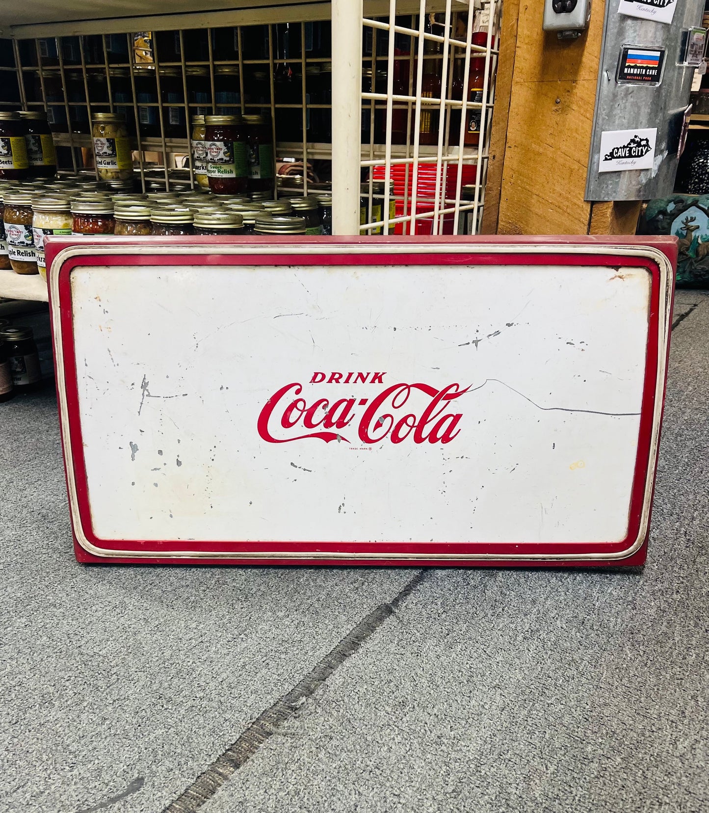 Coca Cola Cooler Top/ Sign