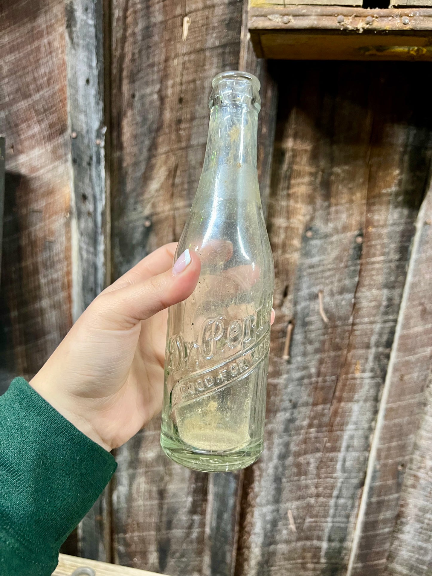 Vintage Dr Pepper Bottle "Good for life" Embossed 6 1/2 oz 10-2-4