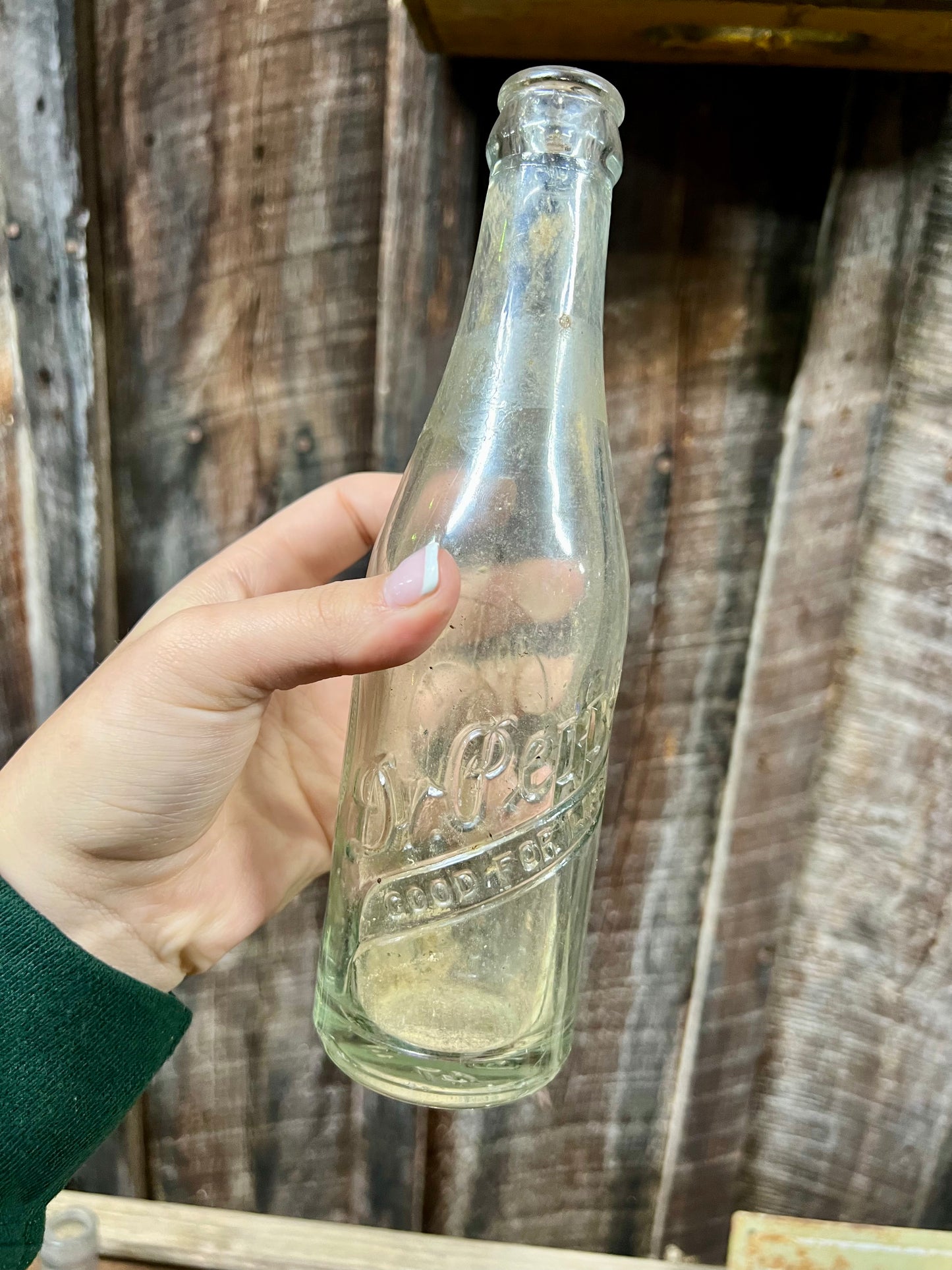 Vintage Dr Pepper Bottle "Good for life" Embossed 6 1/2 oz 10-2-4