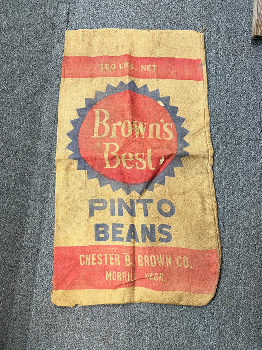 Brown's Best Pinto Beans Burlap Sack