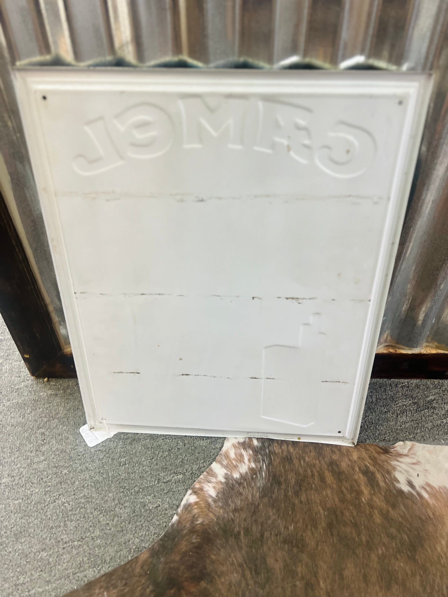 Vintage Camel Lights RJ Reynolds Sign - Small dent on the bottom