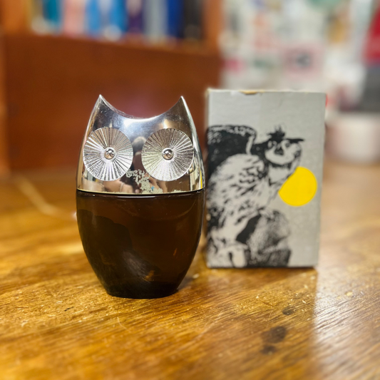 Vintage Avon Owl Decanter Full w/ Box!