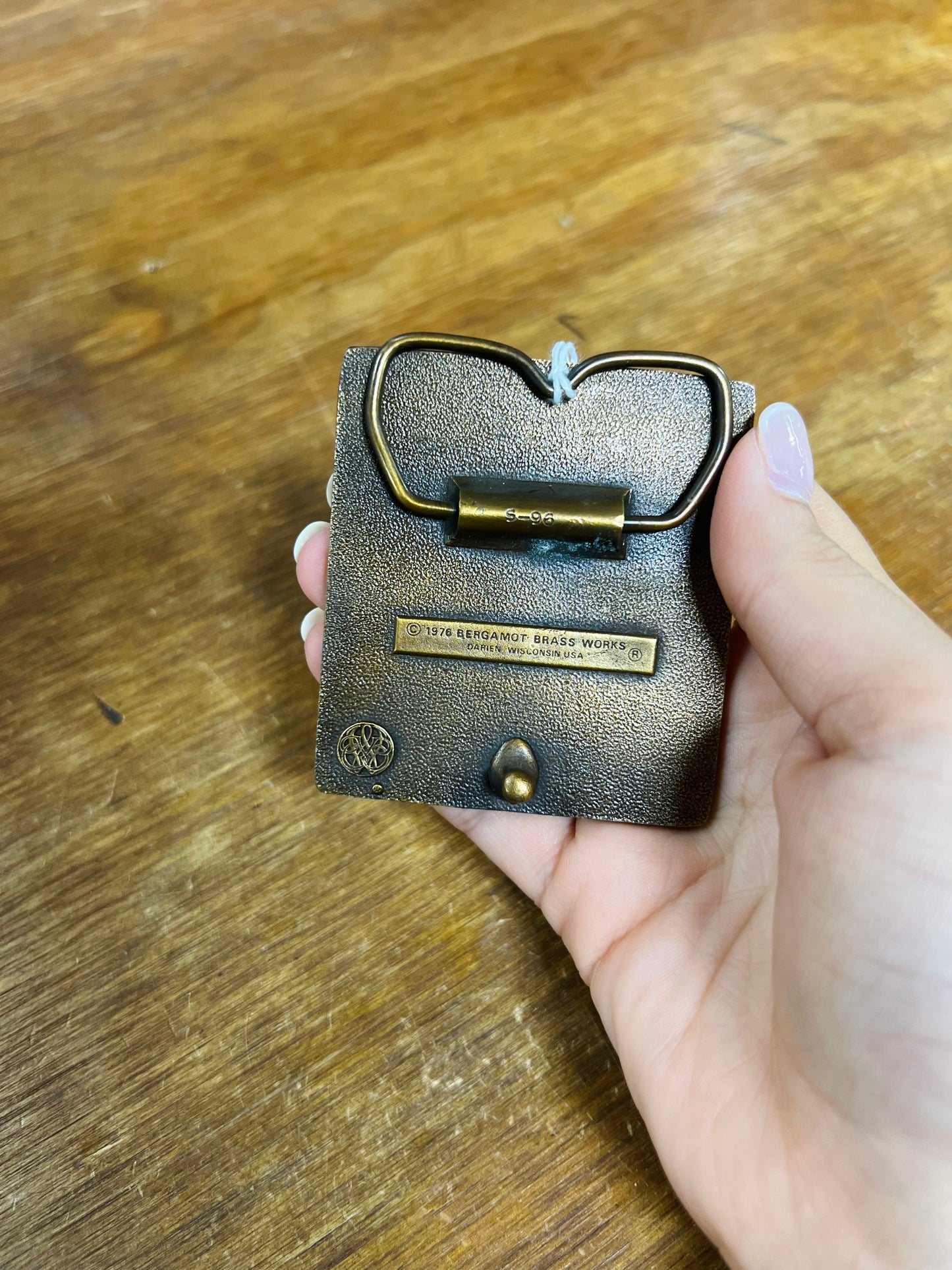 Vintage 1976 Fiddler Bergamot Brass Belt Works