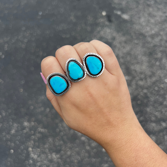 The Dallas Genuine Turquoise Sterling Silver Ring