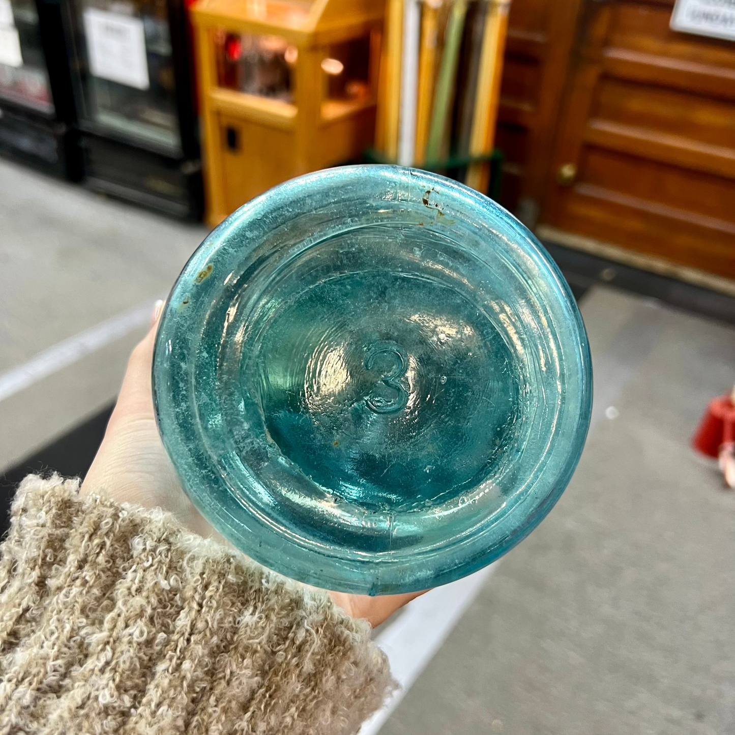 1923-1933 Blue Ball Perfect Mason Jar Half Gallon Zinc lid