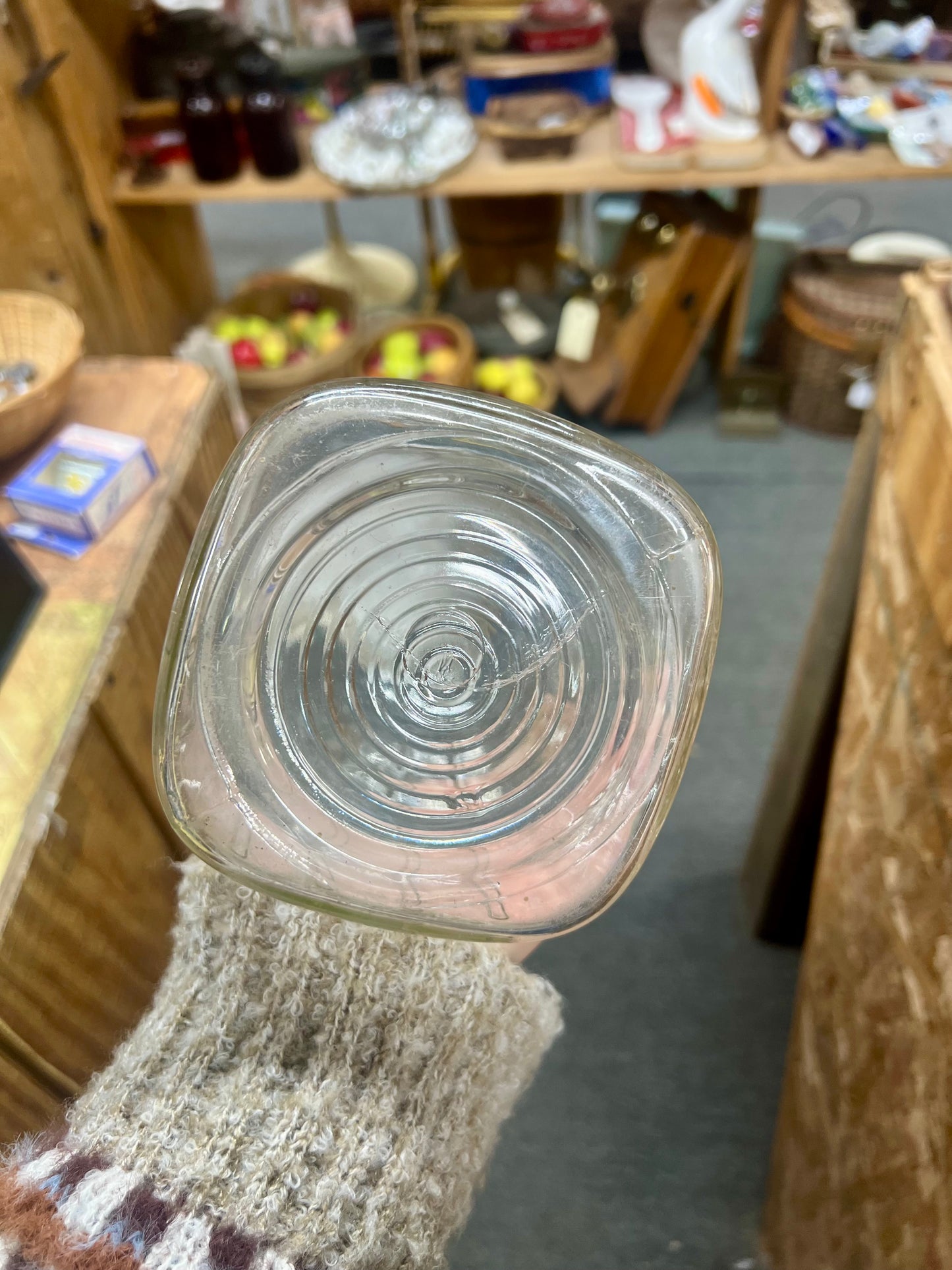 1933-1962 Square Ribbed Ball Perfect Mason Jar Half Gallon with Zinc Lid