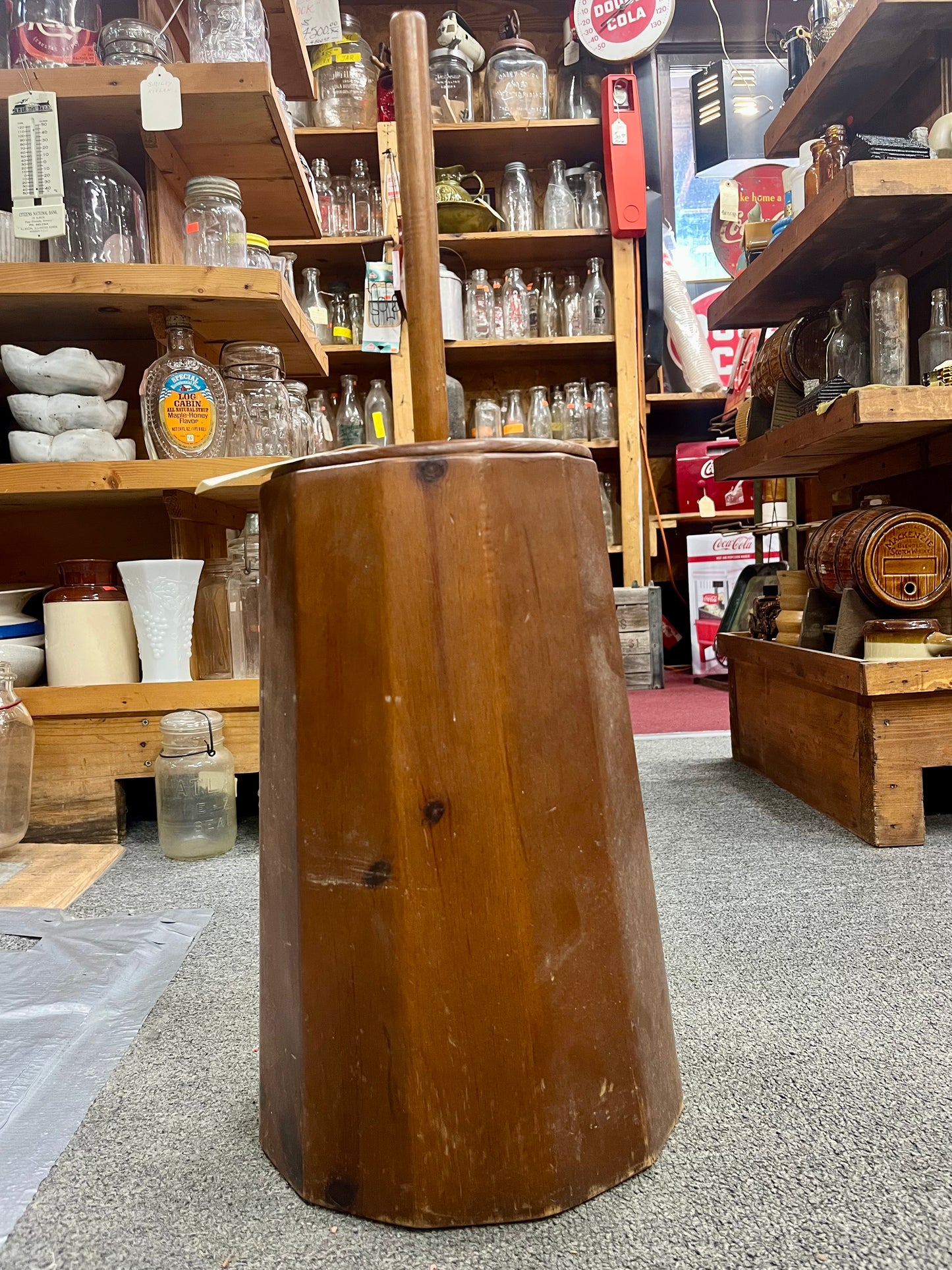 Old Wooden Butter Churn