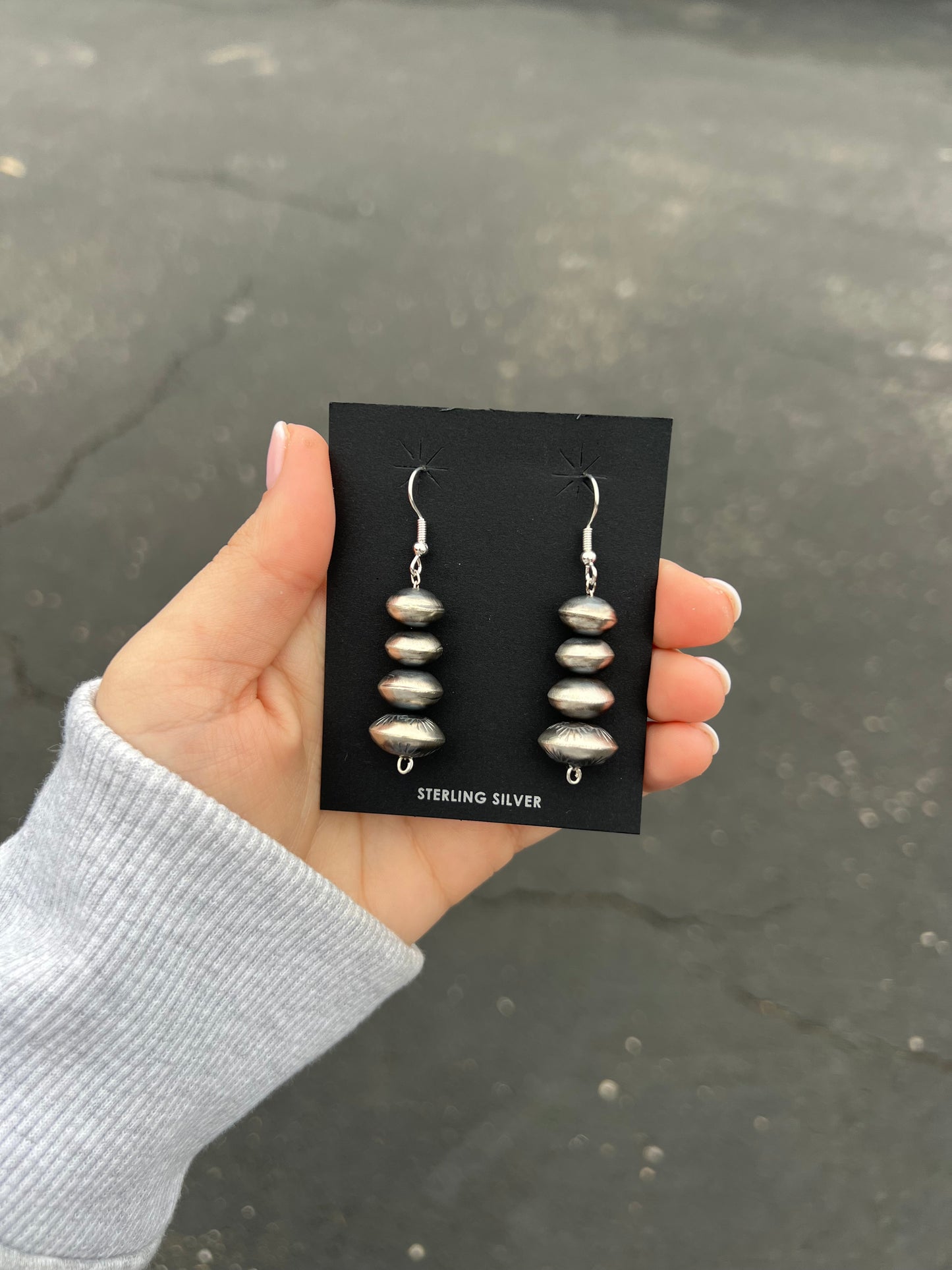 Genuine Handmade Graduating Navajo Pearls Earrings