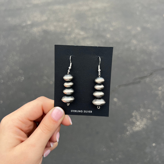 Genuine Handmade Graduating Navajo Pearls Earrings