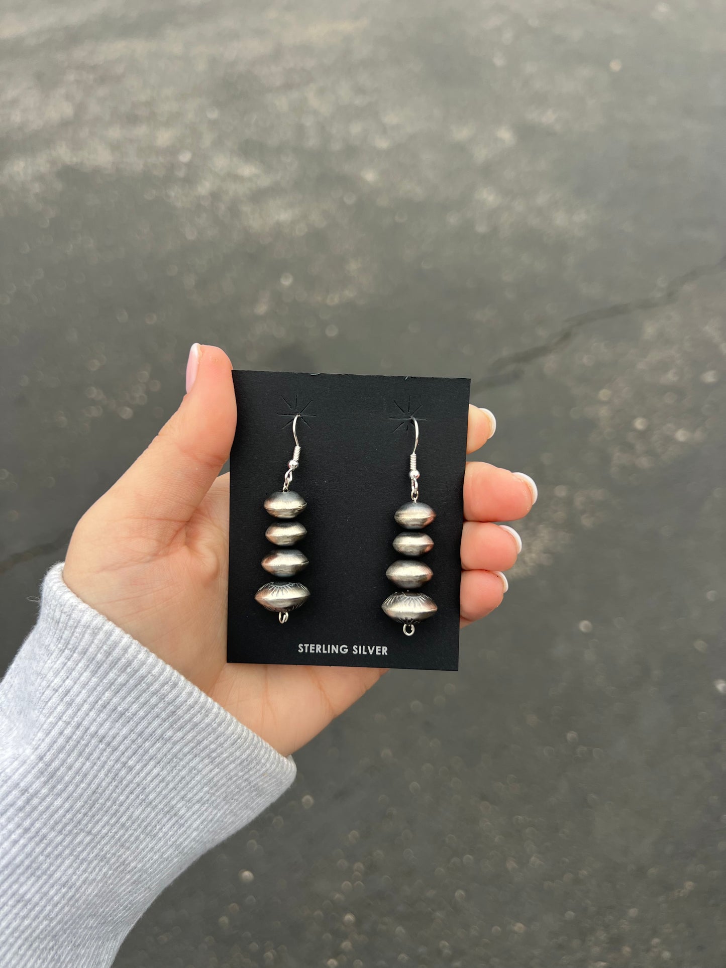 Genuine Handmade Graduating Navajo Pearls Earrings