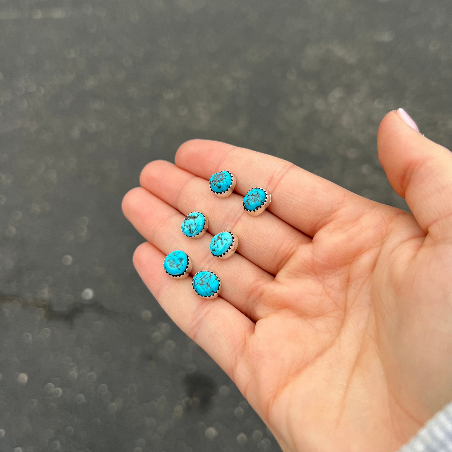 Kingman Turquoise Studs