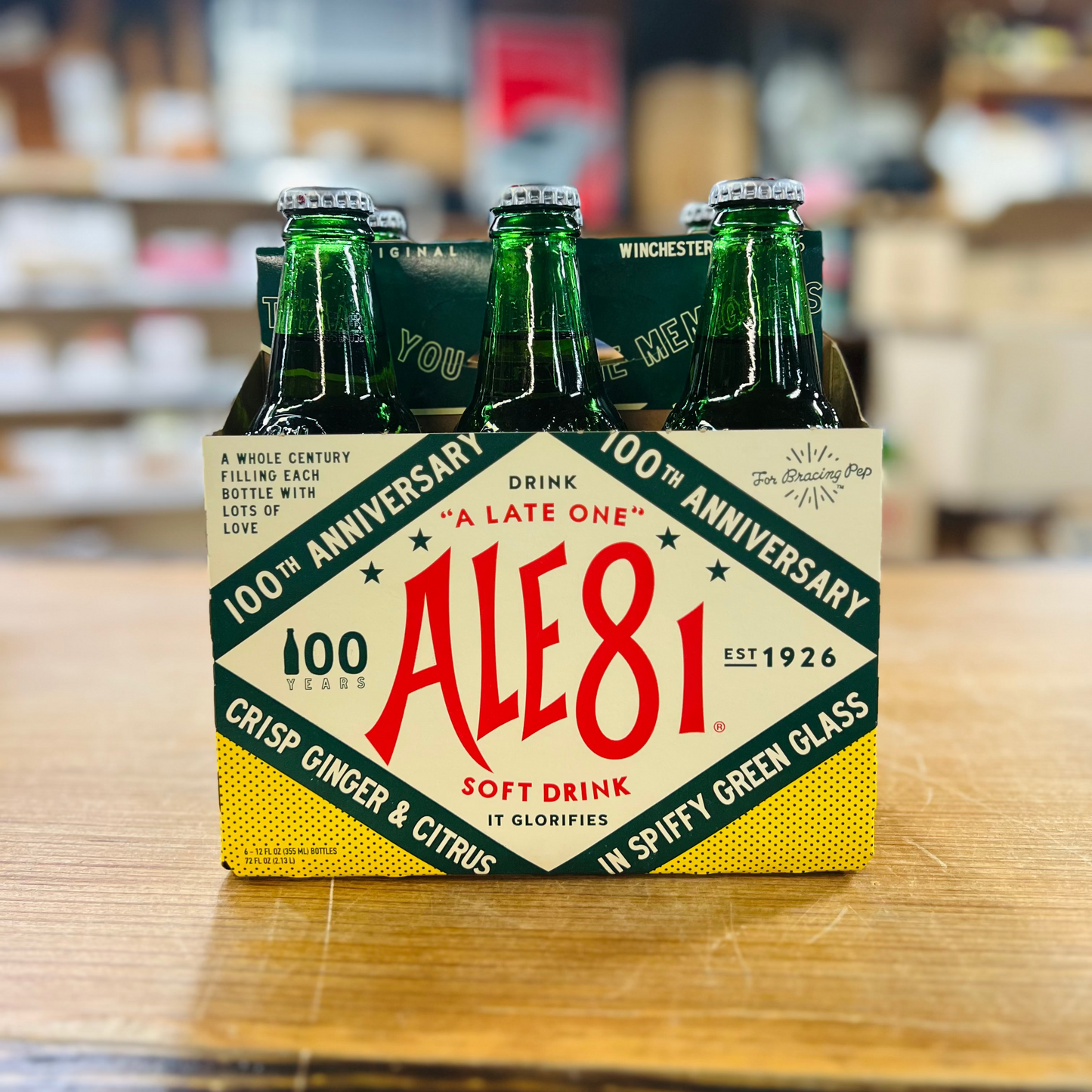 Limited Edition 100th Anniversary Ale-8-One Original Glass Bottle Soda - Case of 6