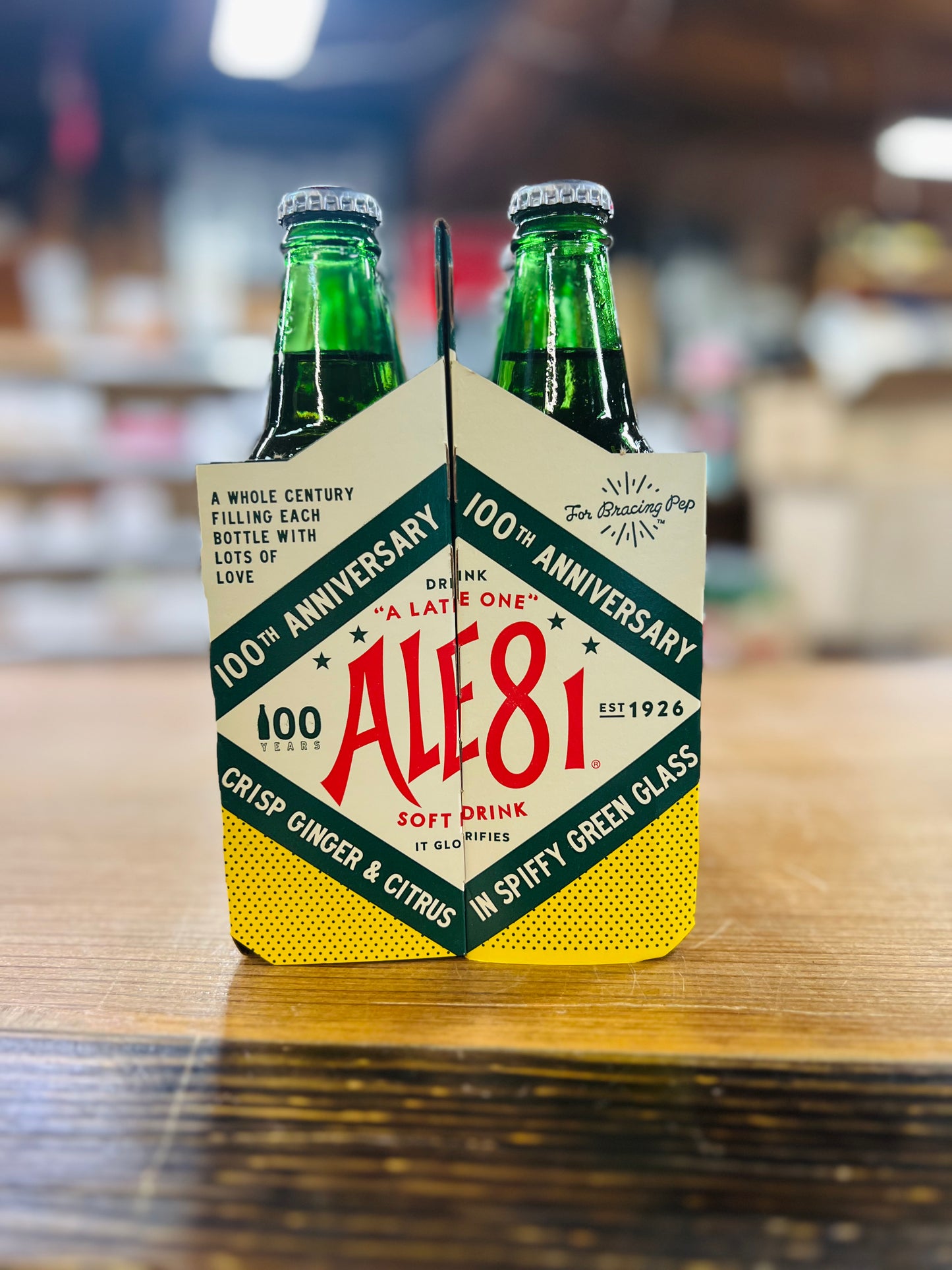 Limited Edition 100th Anniversary Ale-8-One Original Glass Bottle Soda - Case of 6