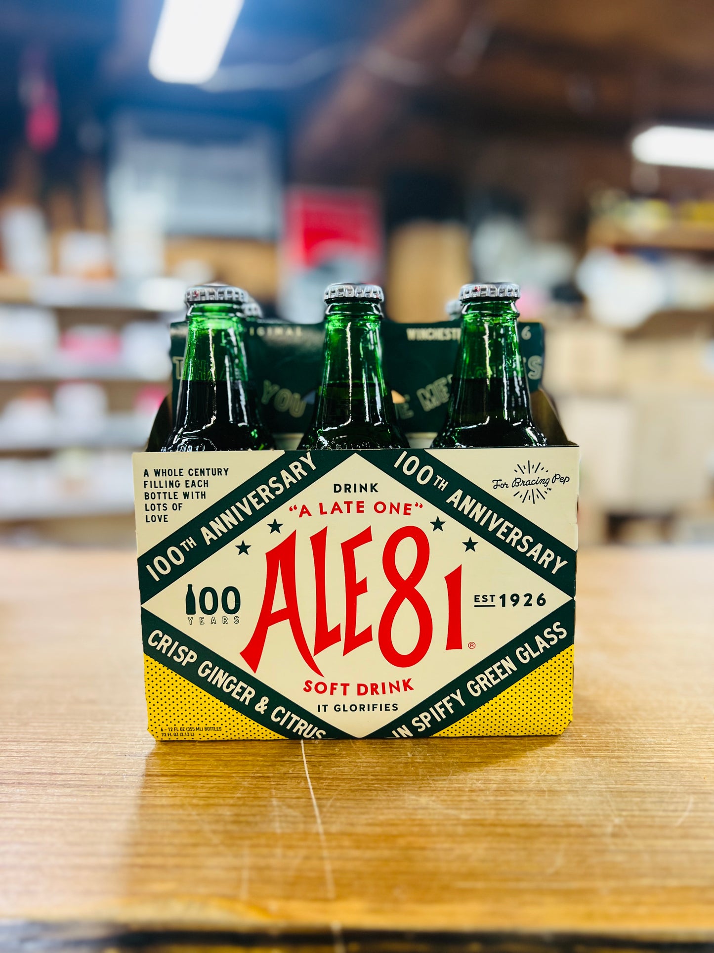 Limited Edition 100th Anniversary Ale-8-One Original Glass Bottle Soda - Case of 6
