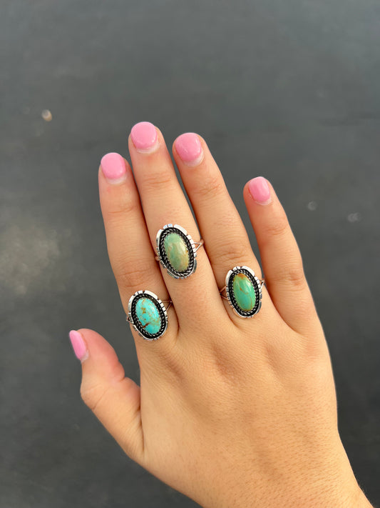 Oval Kingman Turquoise Ring