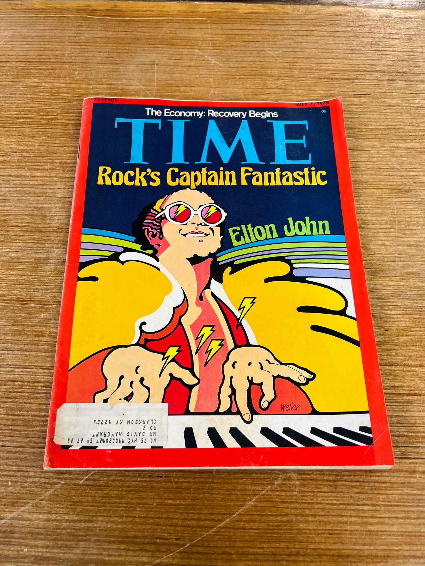 Vintage TIME Magazine Elton John July 7, 1975