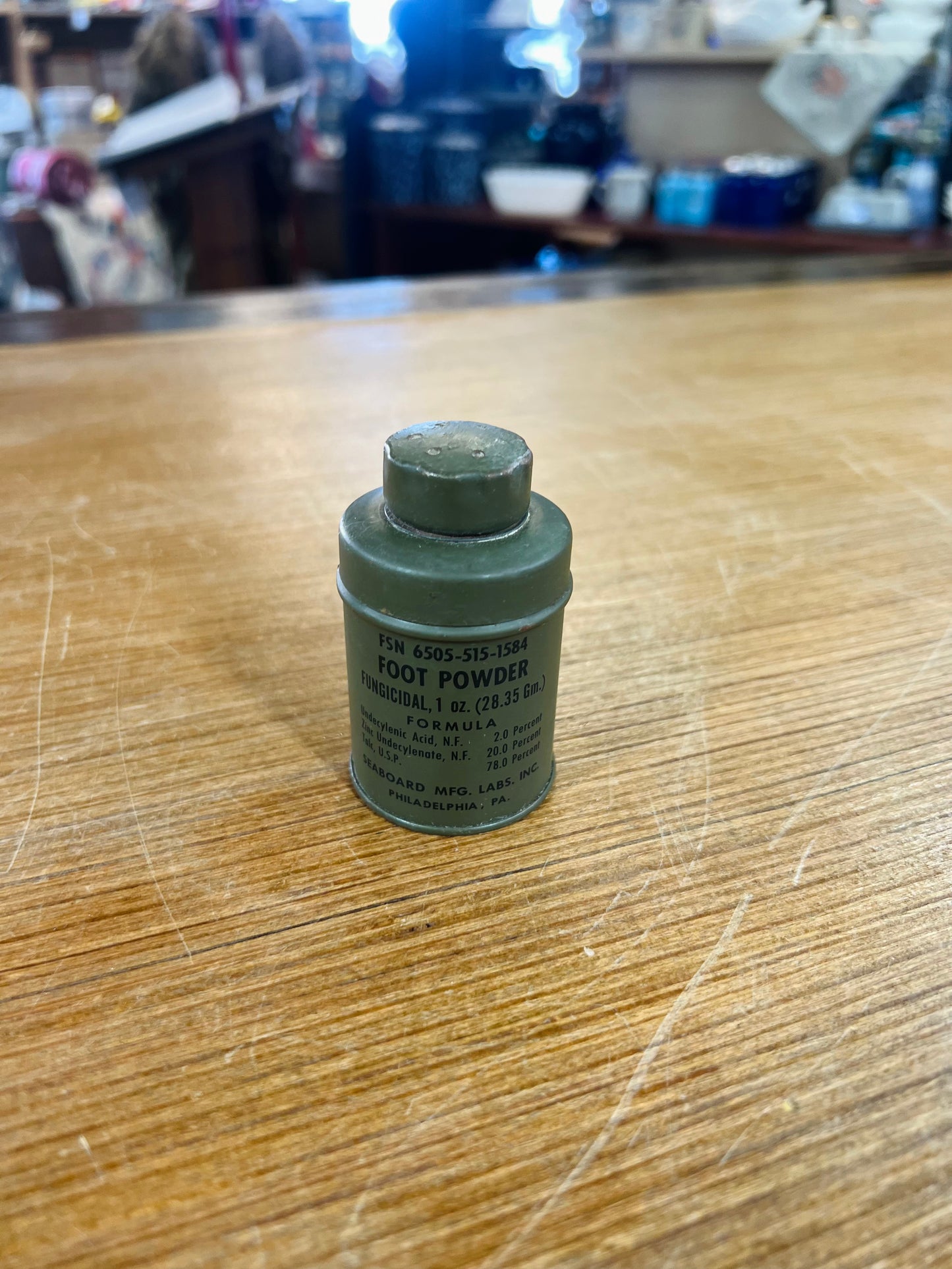 Vintage US Military Foot Powder Can