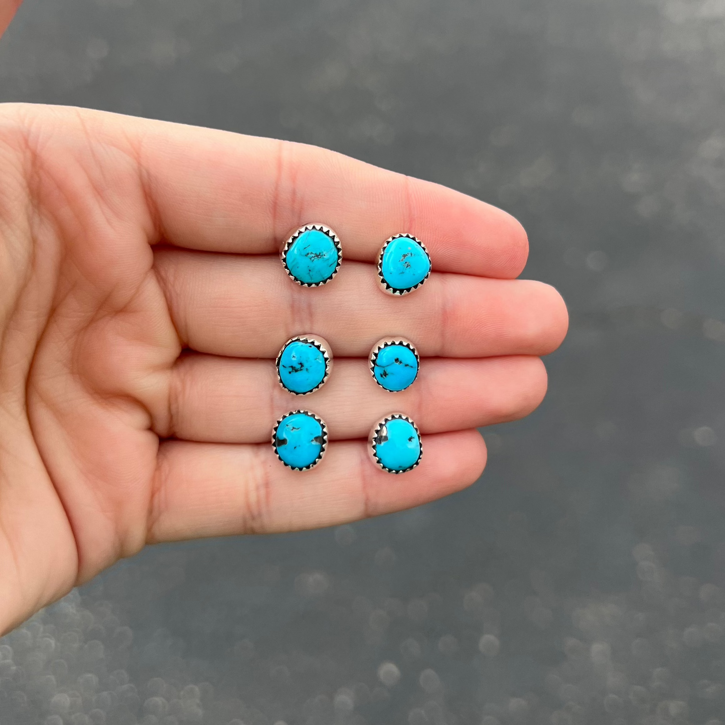 Kingman Turquoise Studs