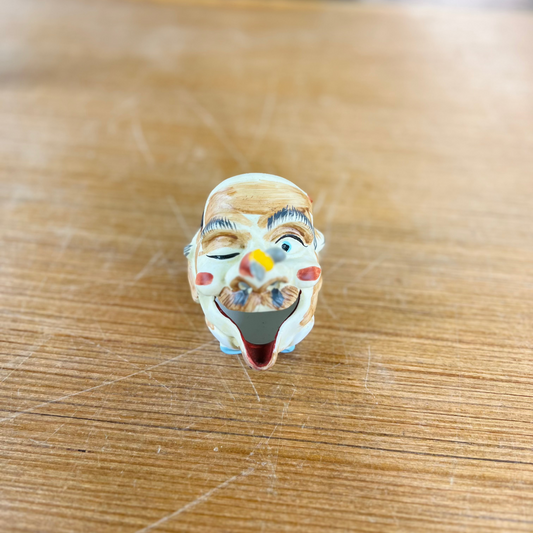 Vintage Smoking Head Novelty Ashtray - Bee on Nose - Clown Hobo