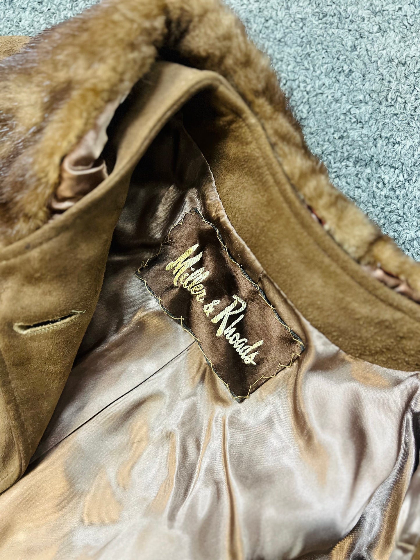 Vintage Miller & Rhoads Fur Suede Jacket