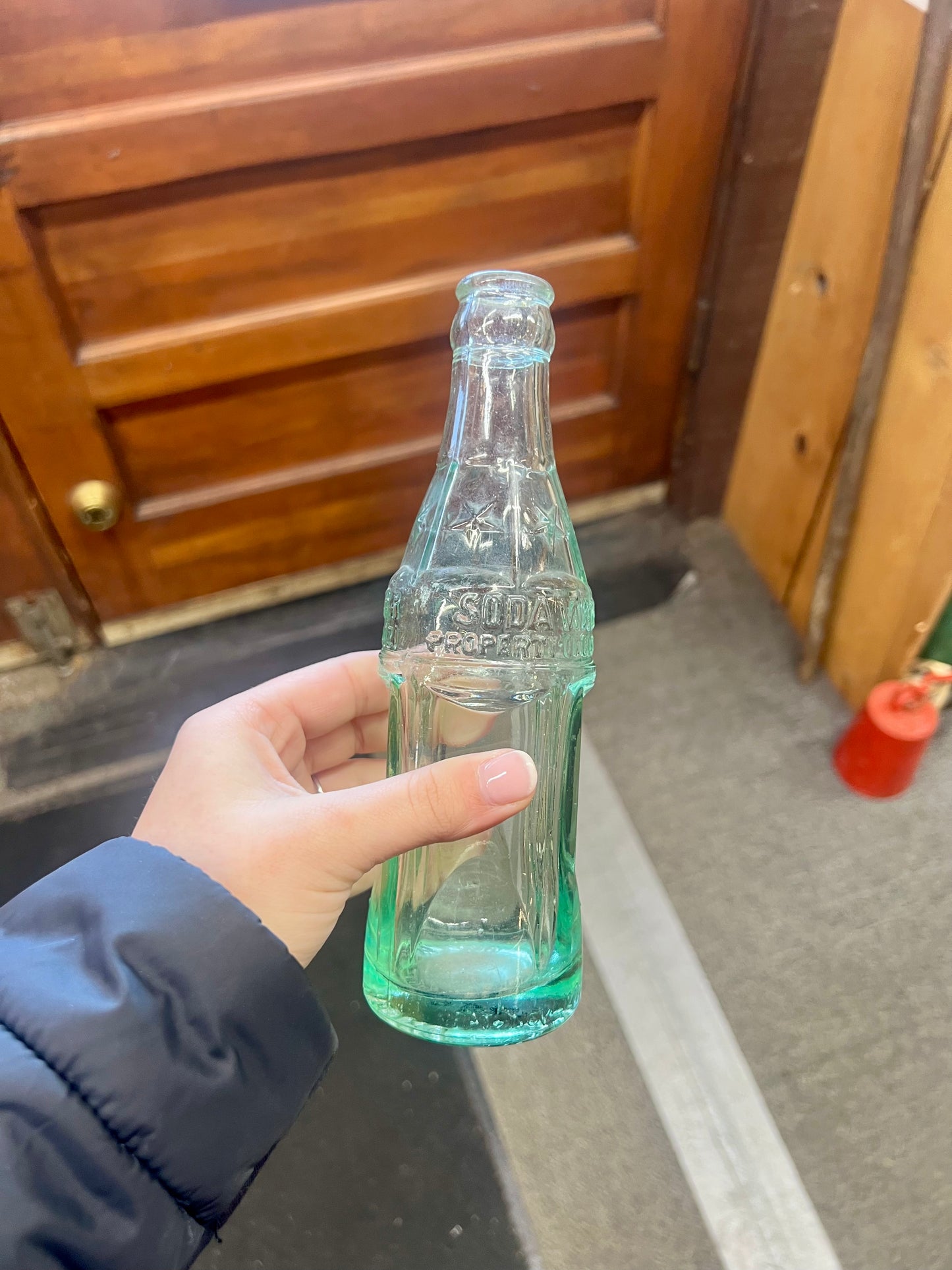 RARE - Round Square Coca Cola Soda Water Bottle - Owensboro, KY - Dated 1923