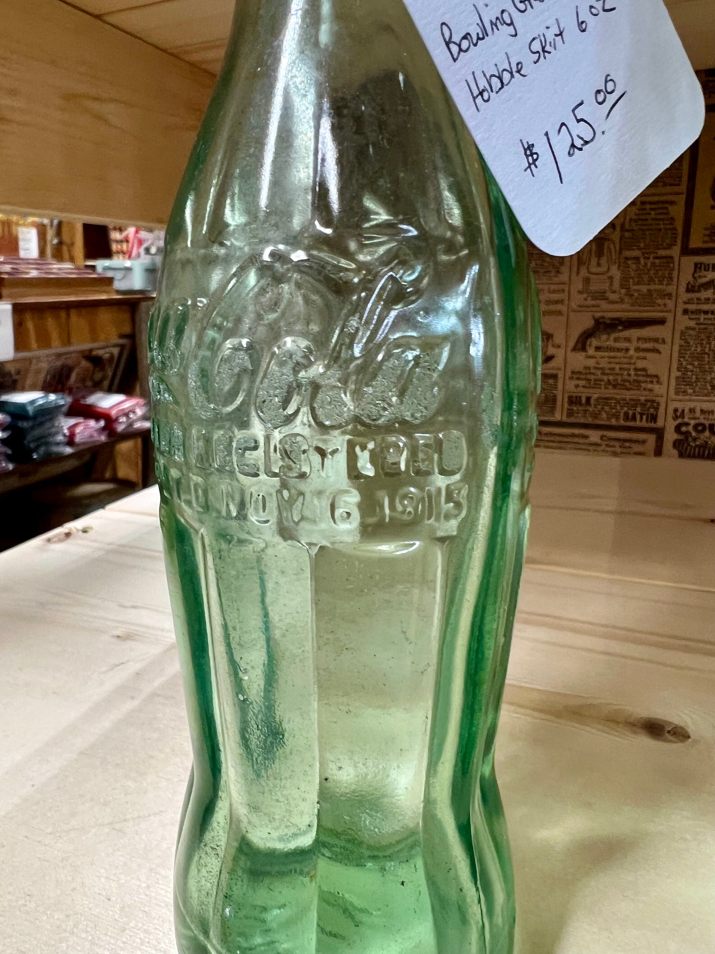 Coca Cola "Root" 1928 Pat Nov. 16, 1915 Hobble-Skirt 6oz Glass Bottle - Bowling Green, KY