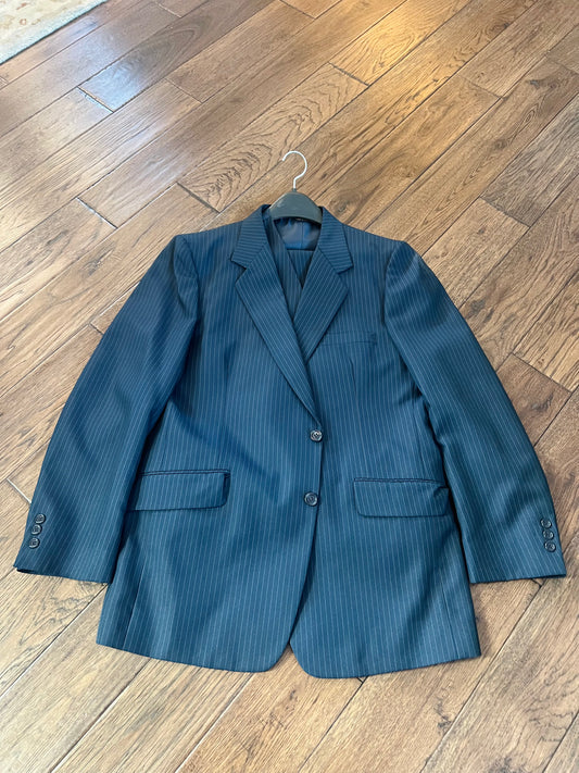 Vintage Blue Pinstripe Set - Suit, Vest, and Pants
