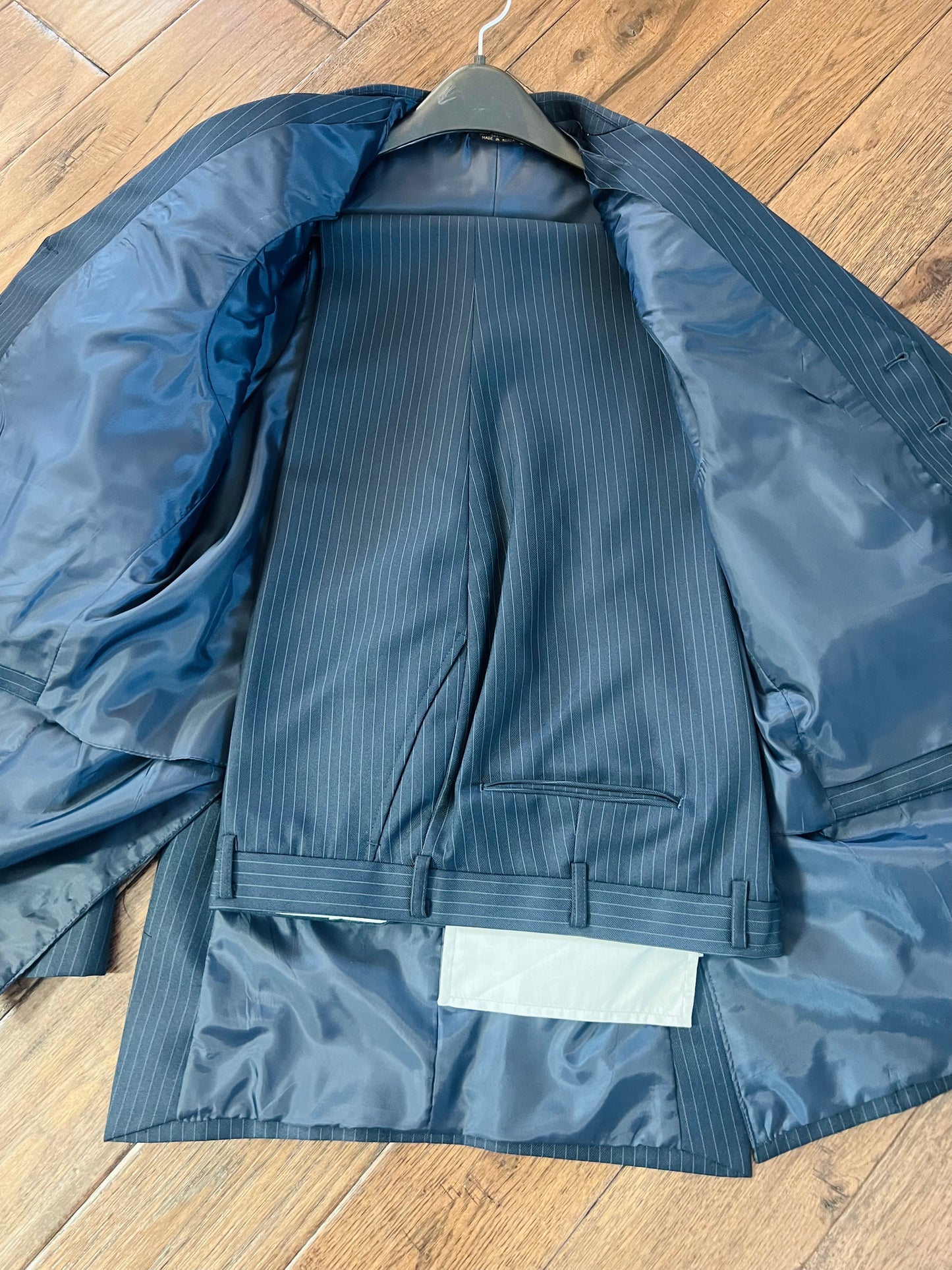 Vintage Blue Pinstripe Set - Suit, Vest, and Pants