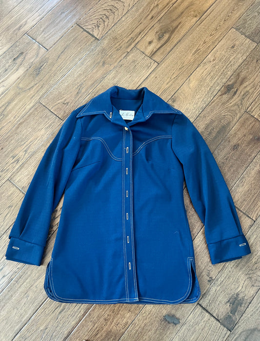 Vintage Lee Morton Chicago Blue Button Up Shirt