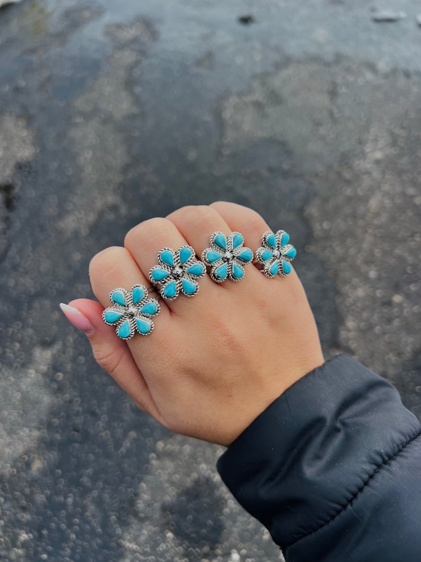 Turquoise Flower Child Ring