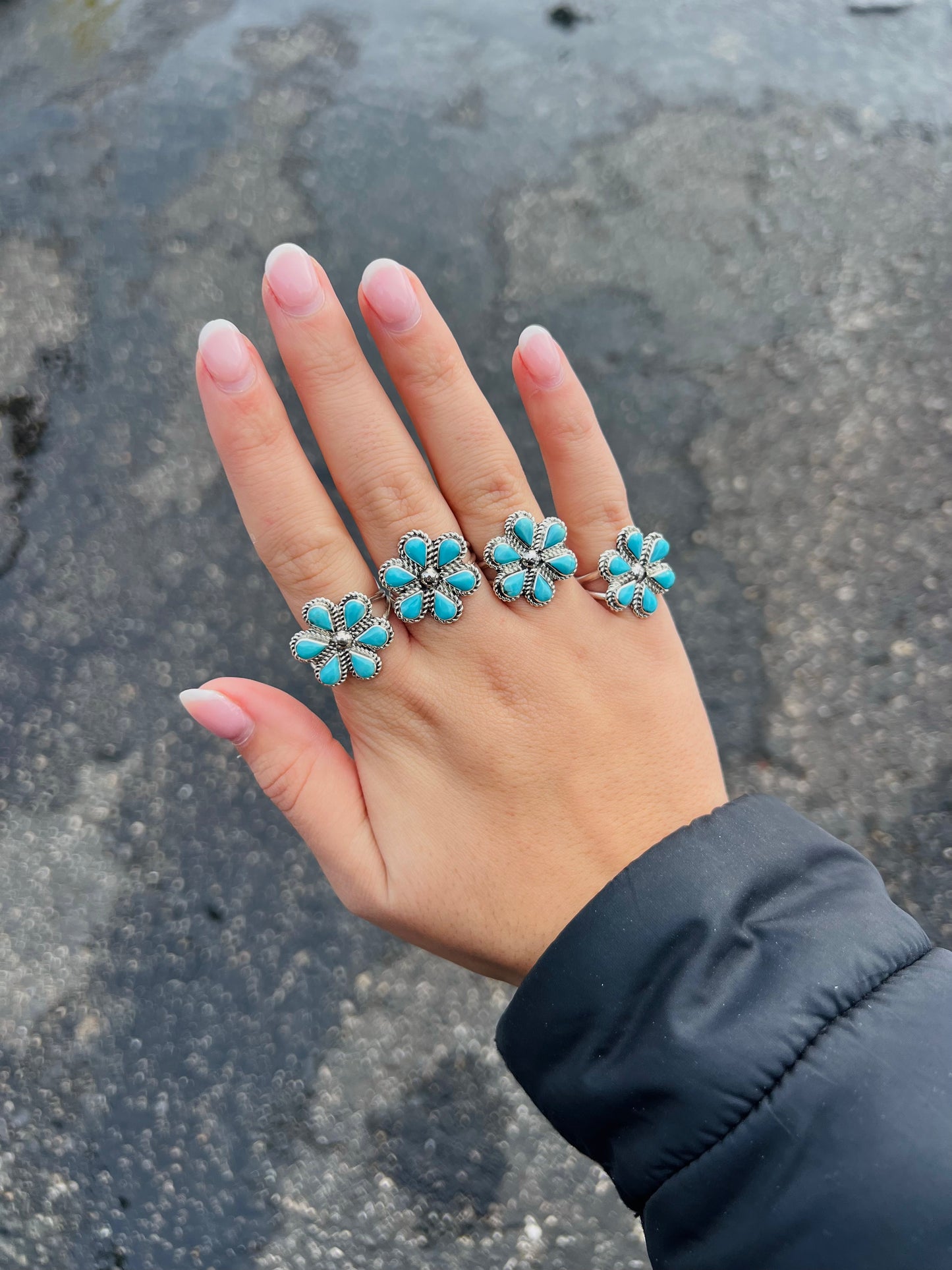 Turquoise Flower Child Ring