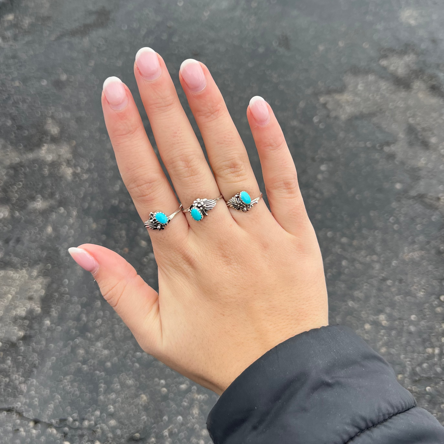 The Fiona Genuine Turquoise Sterling Silver Ring