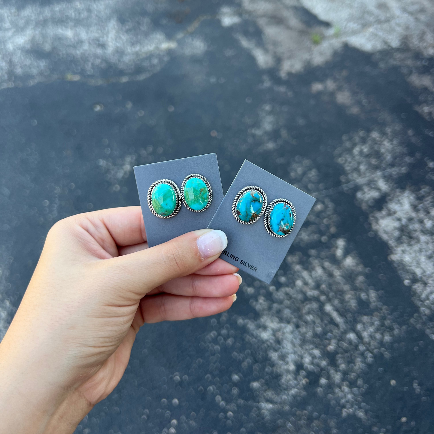 Genuine Thundercreek Turquoise Statement Studs