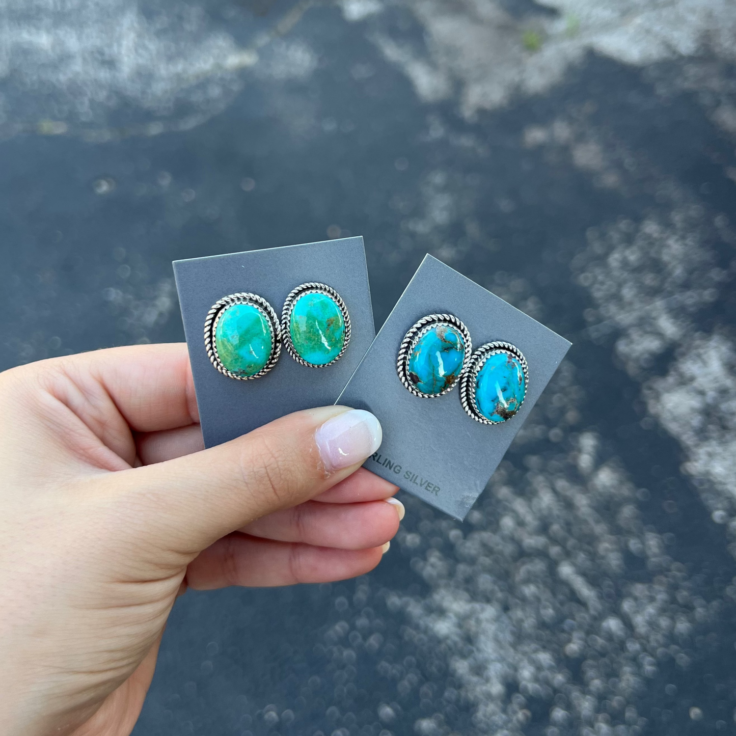 Genuine Thundercreek Turquoise Statement Studs