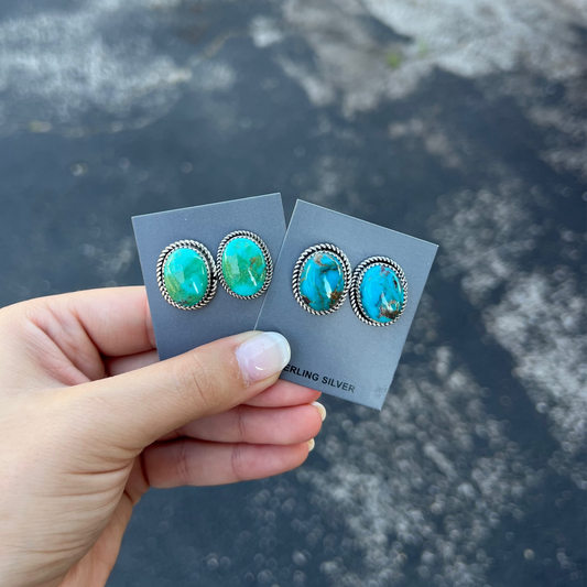 Genuine Thundercreek Turquoise Statement Studs