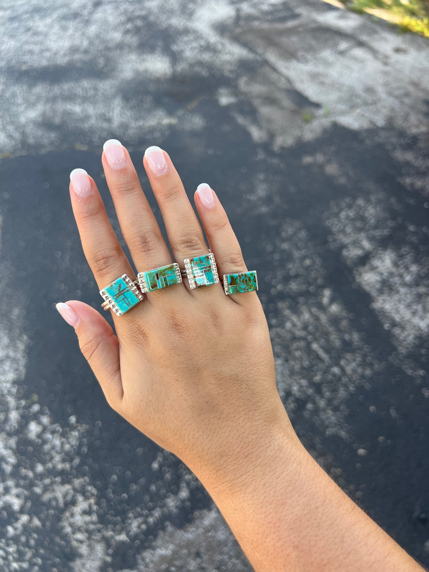 The Corbin Kingman Turquoise Inlay Sterling Silver Ring