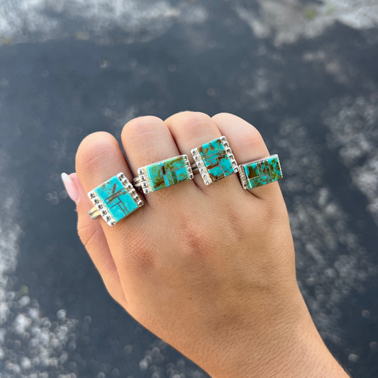 The Corbin Kingman Turquoise Inlay Sterling Silver Ring