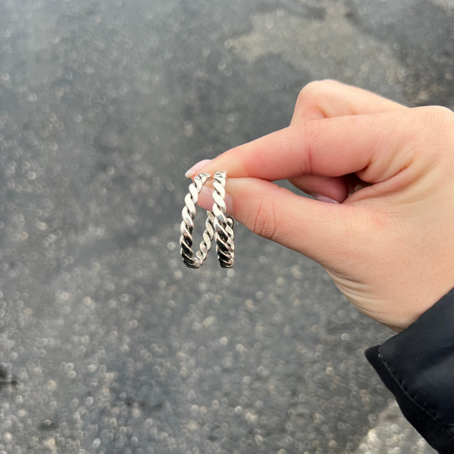 The Stella Sterling Silver Twisted Hoops