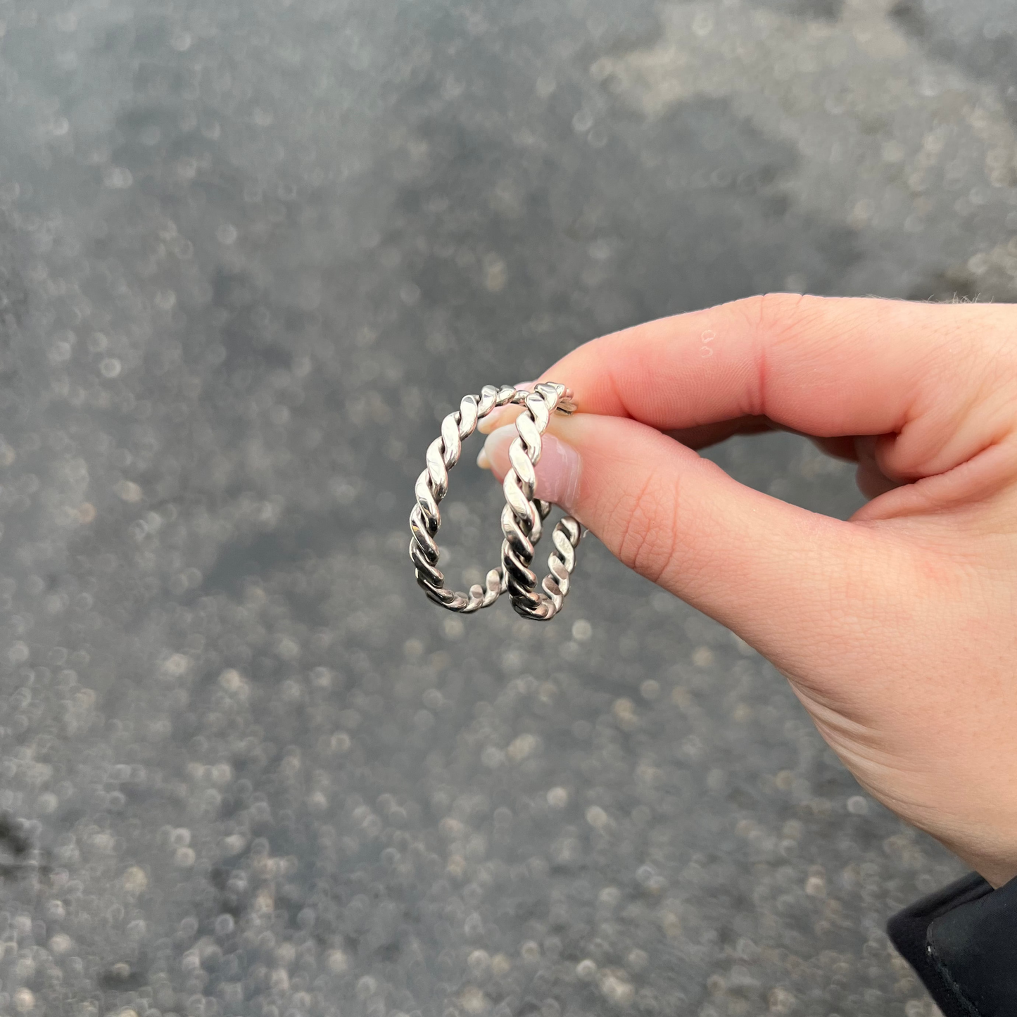 The Stella Sterling Silver Twisted Hoops