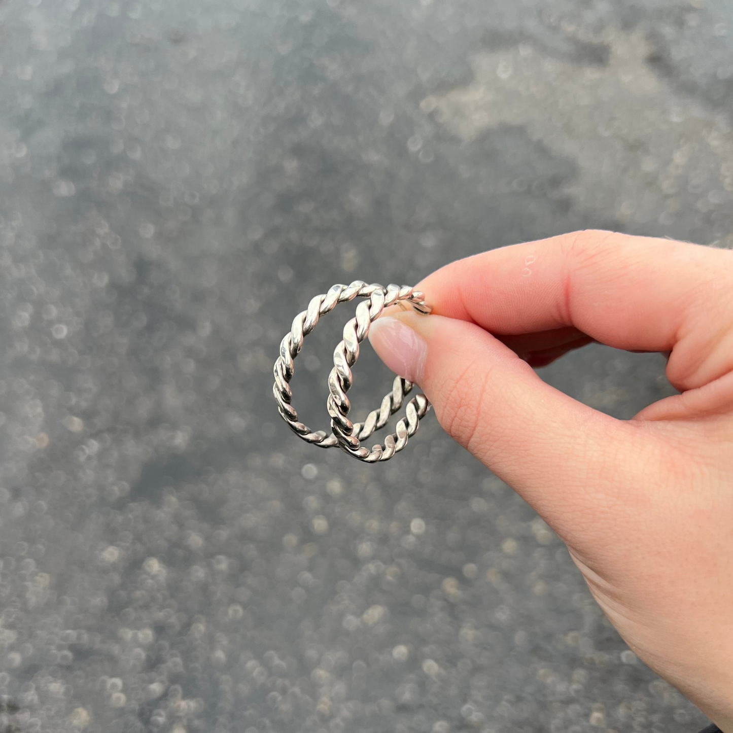 The Stella Sterling Silver Twisted Hoops
