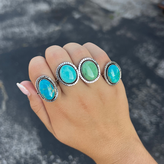 The Dallas Genuine Turquoise Sterling Silver Ring