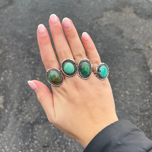 The Sorrel Genuine Sonoran Turquoise Sterling Silver Ring