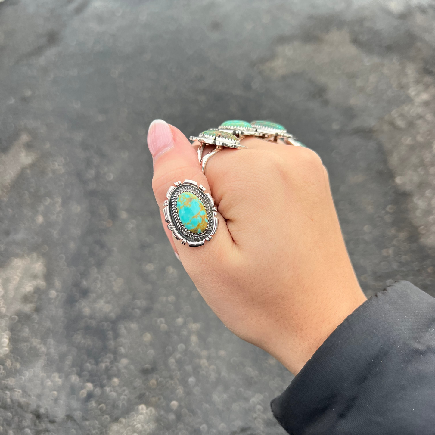 The Sorrel Genuine Sonoran Turquoise Sterling Silver Ring