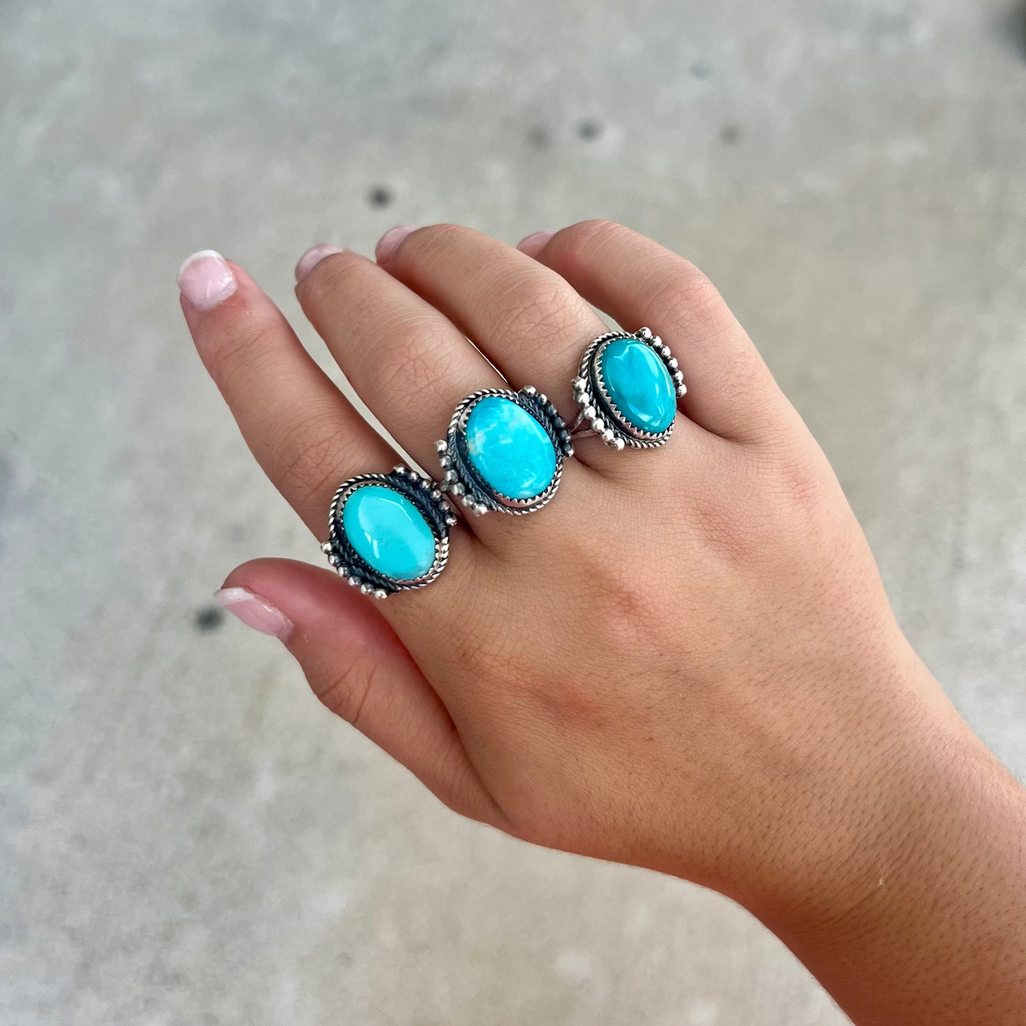 The Rayna Genuine Sonoran Gold Turquoise Sterling Silver Ring