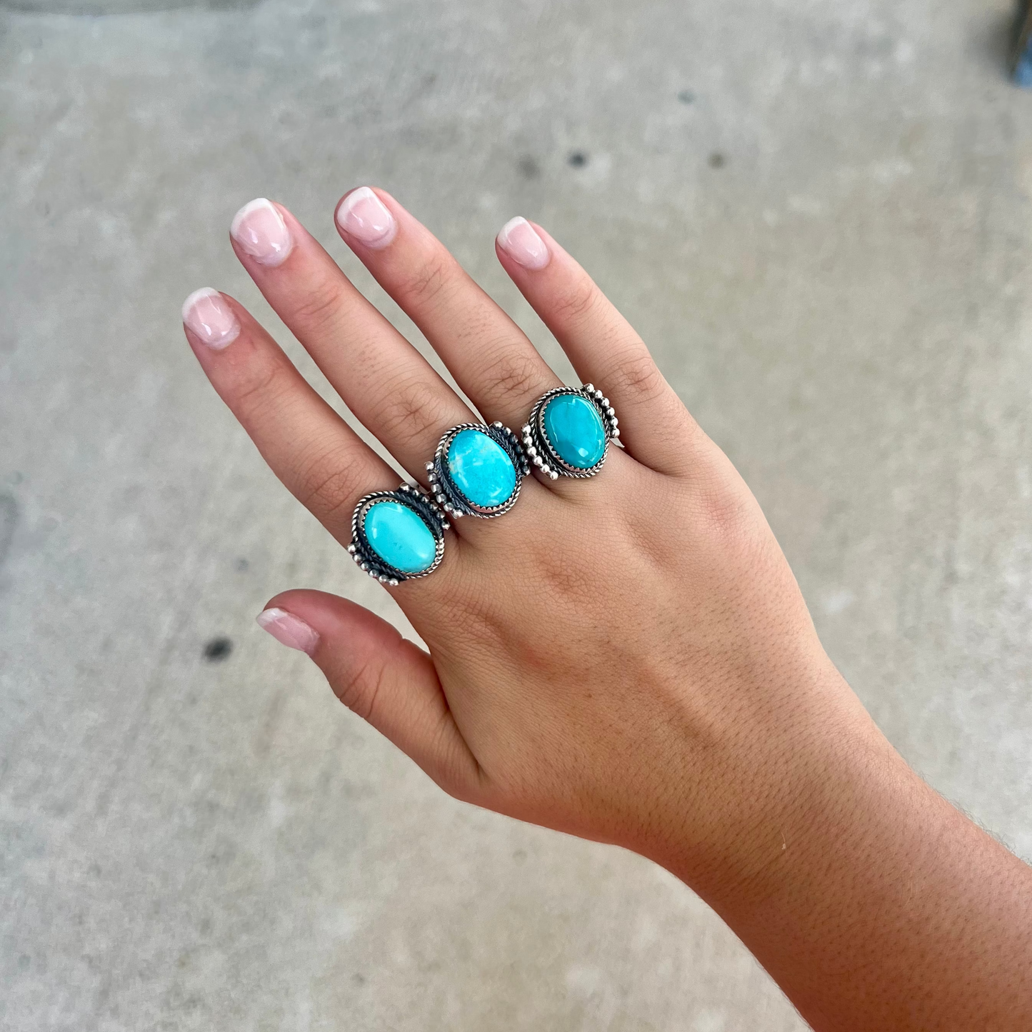 The Rayna Genuine Sonoran Gold Turquoise Sterling Silver Ring