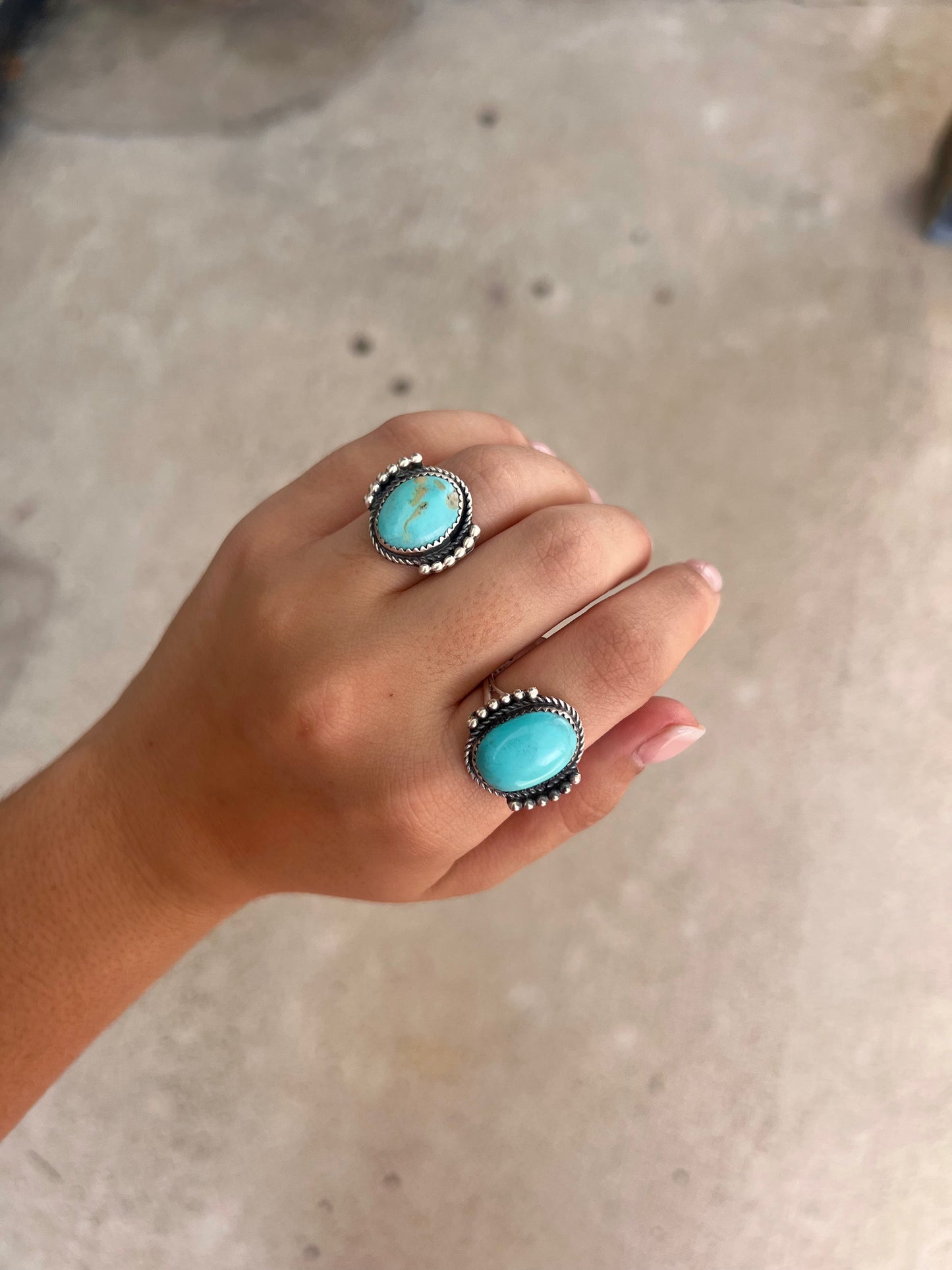 The Rayna Genuine Sonoran Gold Turquoise Sterling Silver Ring