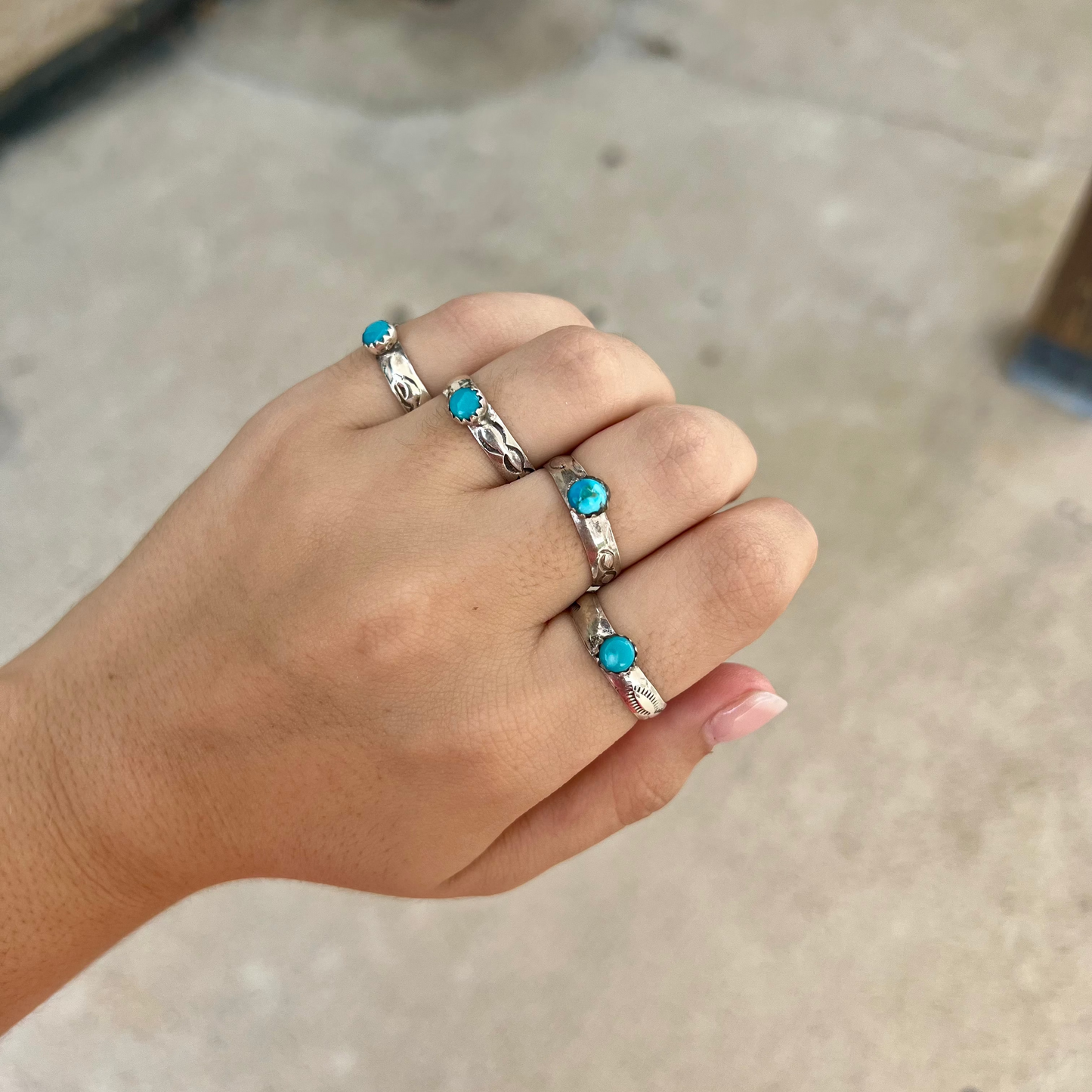 The Libby Genuine Turquoise Sterling Silver Ring