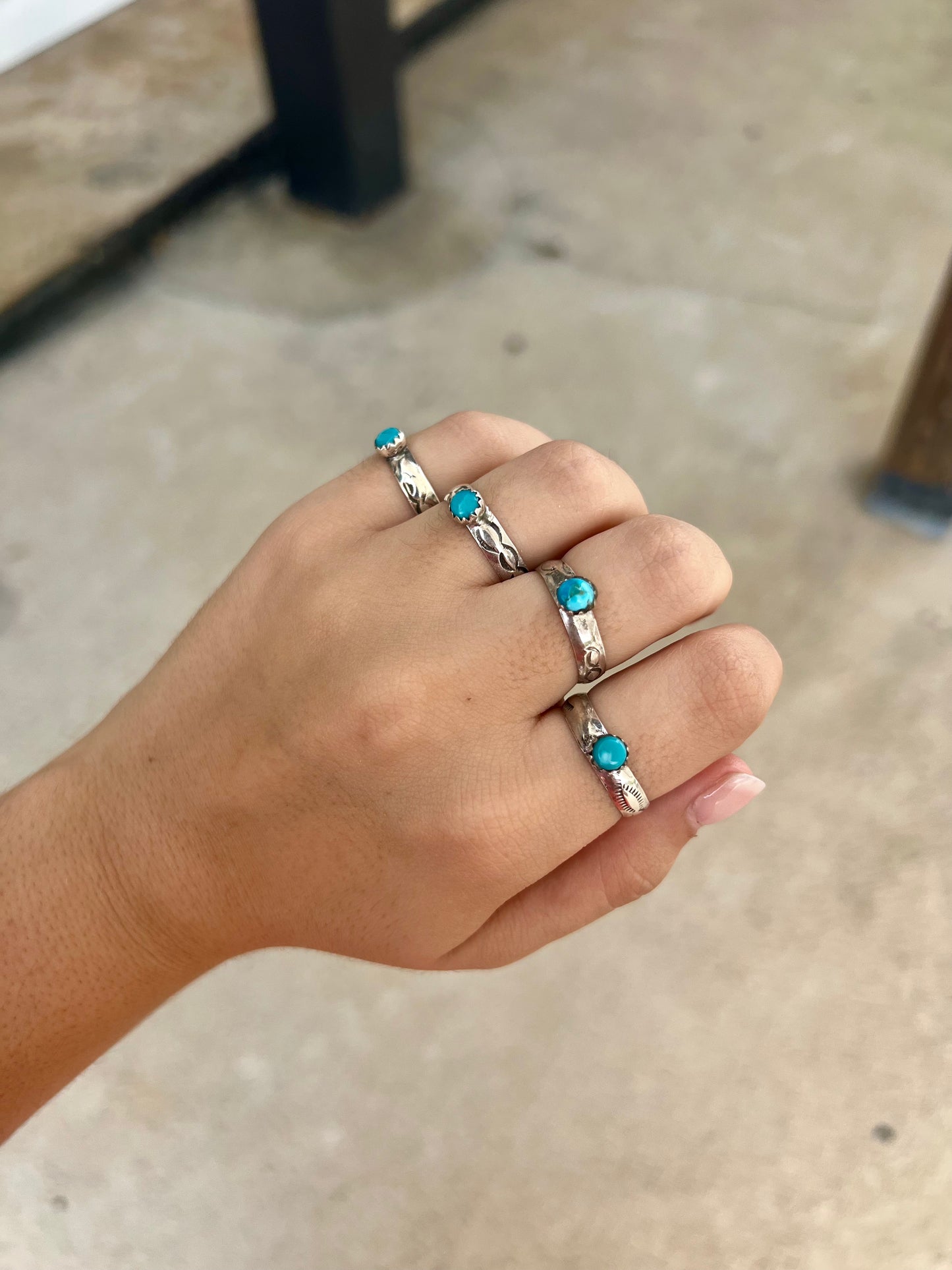 The Libby Genuine Turquoise Sterling Silver Ring